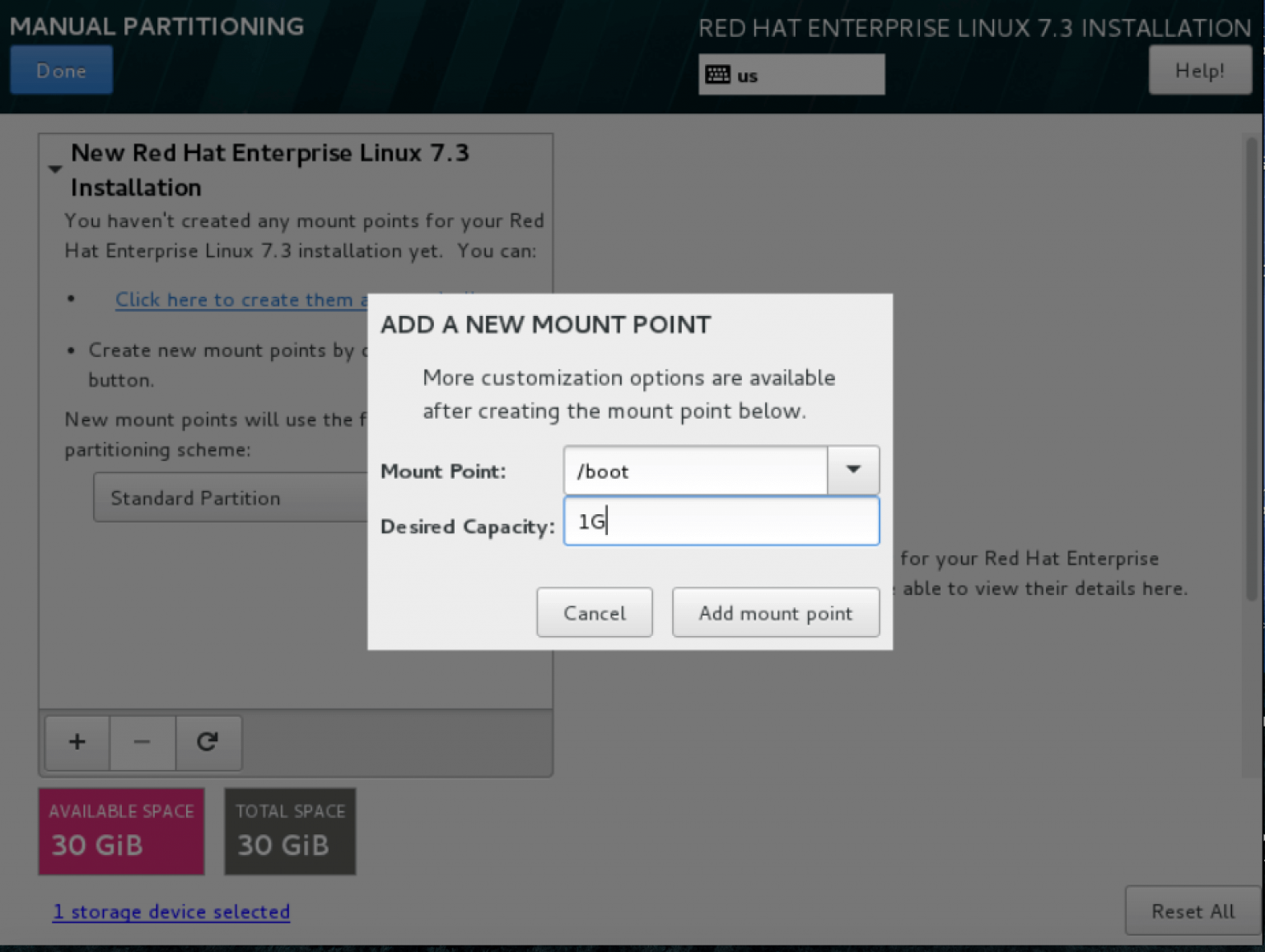 Boot point. Swap Partition. Swap points.