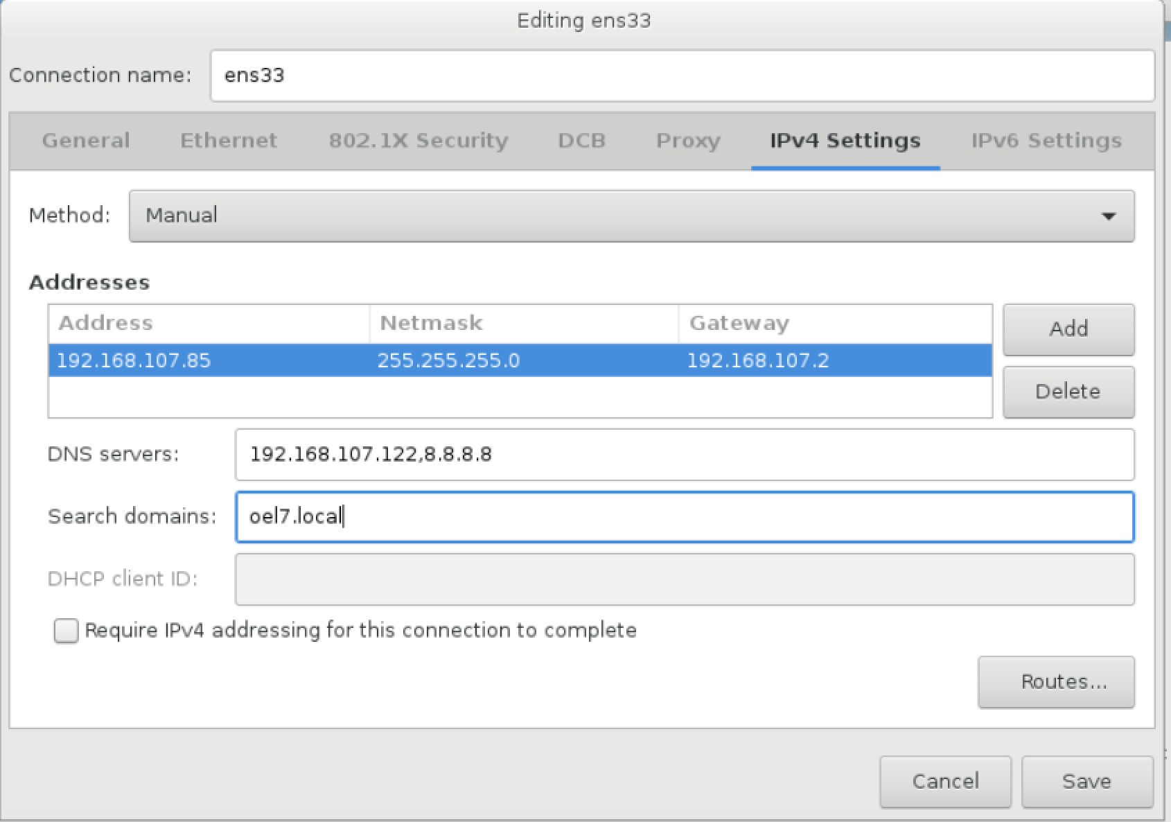 Connection complete. NM-connection-Editor. Install Oracle Linux 9 KVM. NM connection Centos. Linux Edit connections.