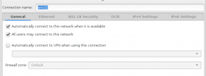 Tick the checkbox to start the interface automatically during boot