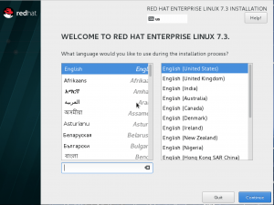 Installation time language
