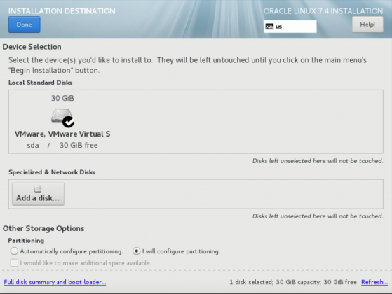 Click install to begin the installation. Oracle Linux 7 Mini ISO. Additional Partition options. 6in4 install. Available Space install anyway retry.