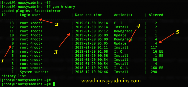 install yum linux