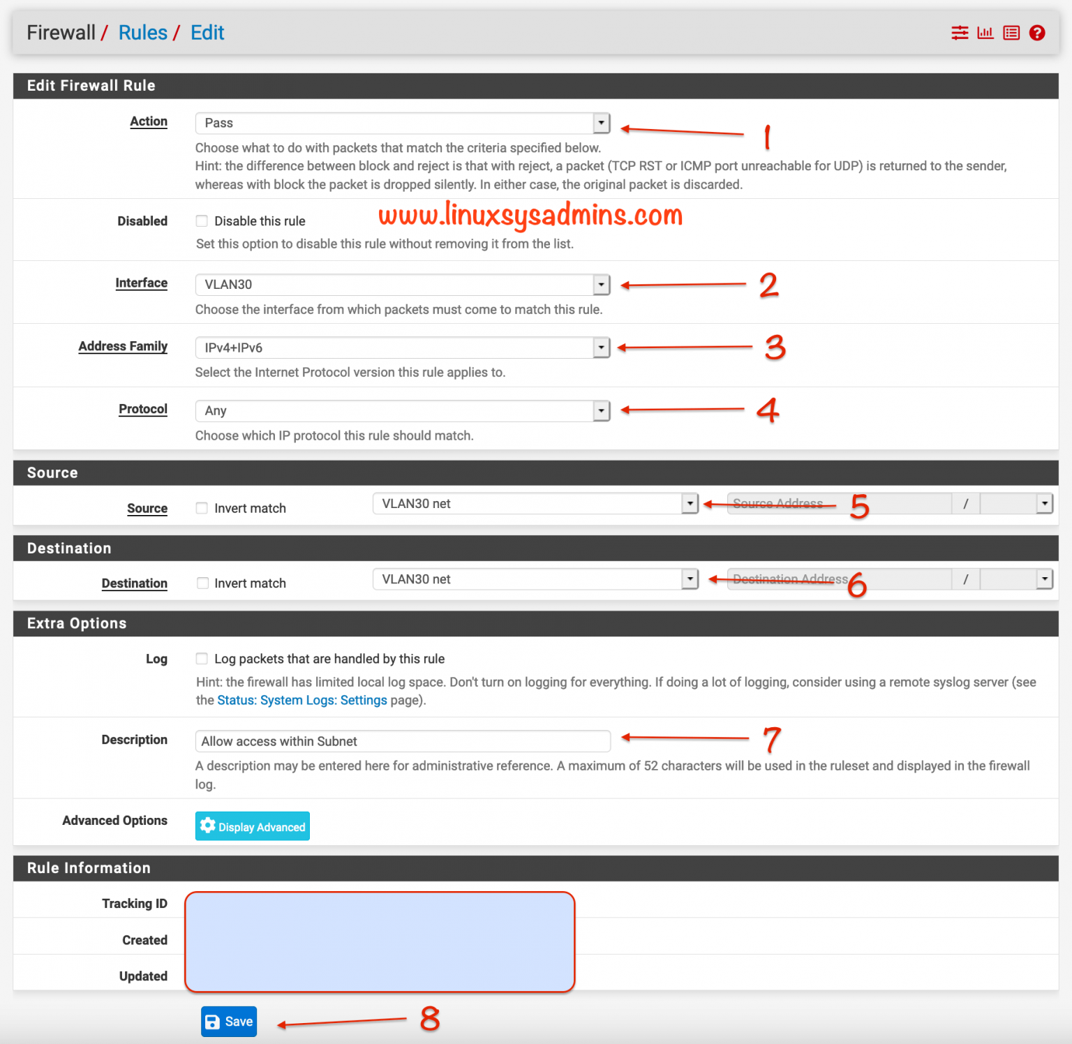 Pfsense firewall rules настройка